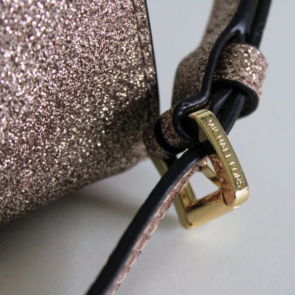 Michael Kors Rose Gold/Champagne Convertible Clutch and Cross Body Purse - Picture 11 of 12